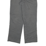 DICKIES Mens Cotton Blend Grey Regular Straight Trousers W33 L30 Workwear Zip