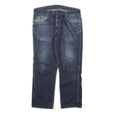 CARHARTT Mens Relaxed Jeans Blue Denim W34 L26 Distressed Zip Cotton Blend