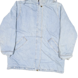 WINDSOR BAY Mens Blue Cotton Blend Jacket L Zip Hooded Casual Outerwear