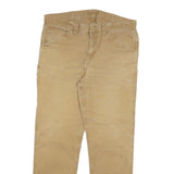 CARHARTT Mens Regular Fit Beige Cotton Blend Jeans W36 L31 Workwear Durable Zip
