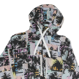 CALVIN KLEIN PERFORMANCE Womens Multi Colour Palm Print Jacket M Polyester Zip