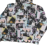 CALVIN KLEIN PERFORMANCE Womens Multi Colour Palm Print Jacket M Polyester Zip
