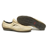 HUGO BOSS Mens Casual Slip-On Leather Shoes Beige UK 8 Stylish Comfortable