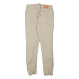 LEVI'S Boys Cotton Blend Beige Slim Drawstring Trousers W26 L25 Comfortable