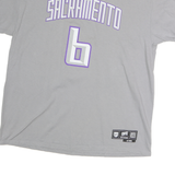 Mens Grey Cotton Sacramento Graphic T-Shirt L Short Sleeve Crew Neck Sport