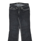 BLUE ASPHALT Womens Jeans Blue Regular Flared Denim Dark W31 L29 Contrast