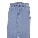 DICKIES Mens Jeans Blue Relaxed Loose Denim Rinse W29 L26 Workwear Zip Pocket