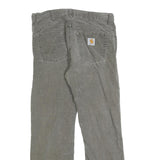 CARHARTT Mens Cotton Blend Grey Regular Straight Trousers W34 L29 Durable