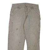 CARHARTT Womens Cotton Blend Beige Regular Fit Straight Leg Trousers W36 L30