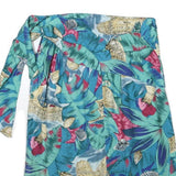 CAROL ANDERSON Womens Blue Floral Rayon Wrap Midi Skirt S Beach Vacation Casual
