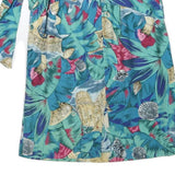 CAROL ANDERSON Womens Blue Floral Rayon Wrap Midi Skirt S Beach Vacation Casual