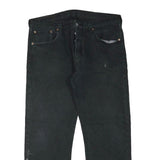 LEVI'S 501 Mens Jeans Black Regular Straight Denim W36 L27 Classic Button Fly