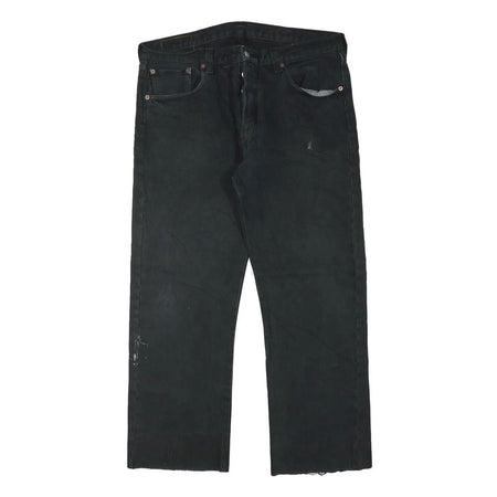 LEVI'S 501 Mens Jeans Black Regular Straight Denim W36 L27 Classic Button Fly