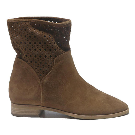 MICHAEL KORS Womens Suede Laser Cut Ankle Boots Brown UK 6 Stylish Comfortable