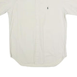 RALPH LAUREN Mens White Classic Fit Cotton Shirt S Embroidered Pony Logo Button
