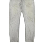 LEVI'S Mens Slim Grey Denim Slim Straight Jeans W32 L28 Casual Zip Closure