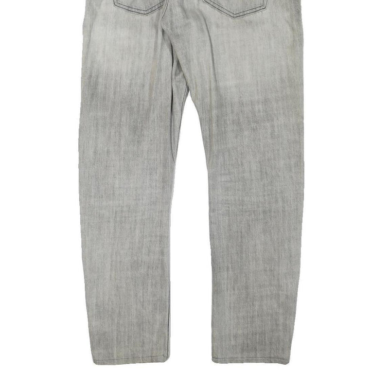 LEVI'S Mens Slim Grey Denim Slim Straight Jeans W32 L28 Casual Zip Closure