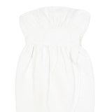 LAVINE BOUTIQUE Womens White Strapless Cotton Blend Mini Dress S Elegant Evening