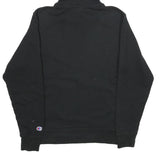 CHAMPION Mens Black Pullover Hoodie S Cotton Blend Drawstring Hood Casual