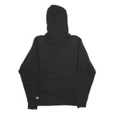 CHAMPION Mens Black Pullover Hoodie S Cotton Blend Drawstring Hood Casual