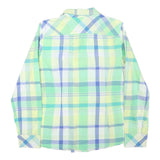TOMMY HILFIGER Womens Blue & Green Check Shirt L Cotton Blend Casual Lightweight