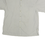 COLUMBIA Mens Beige Check Shirt M Cotton Blend Short Sleeve Outdoor Casual