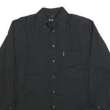 BEN SHERMAN Mens Black Shirt S Button Down Collar Long Sleeve Cotton Casual
