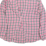 CARHARTT Womens Pink & Grey Check Shirt Long Sleeve Button Neck L