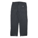 DICKIES Mens Regular Fit Black Denim Jeans W34 L32 Workwear Zip Closure