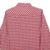 LEE Mens Red Check Shirt S Cotton Blend Western Style Long Sleeve Casual