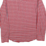 LEE Mens Red Check Shirt S Cotton Blend Western Style Long Sleeve Casual