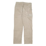 CARHARTT Mens Relaxed Beige Cotton Blend Trousers W32 L29 Workwear Zip Closure