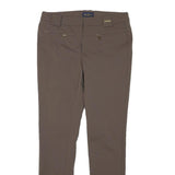 LUISA SPAGNOLI Womens Polyester Slim Brown Slim Trousers W30 L30 Stylish Zip