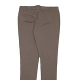 LUISA SPAGNOLI Womens Polyester Slim Brown Slim Trousers W30 L30 Stylish Zip