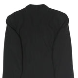 Mens Black Satin Lapel Button Jacket L Polyester Blend Classic Stylish