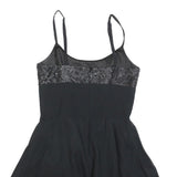 BCBGMAXAZRIA Womens Black Silk Sequined Mini Dress S Evening Party