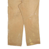 DICKIES Mens Regular Fit Beige Denim W40 L30 Carpenter Work Jeans Zip Closure
