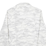 CALVIN KLEIN Womens White & Grey Camouflage Cotton Button Jacket M Casual