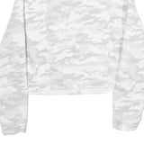 CALVIN KLEIN Womens White & Grey Camouflage Cotton Button Jacket M Casual
