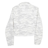 CALVIN KLEIN Womens White & Grey Camouflage Cotton Button Jacket M Casual
