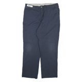 DICKIES Mens Regular Fit Navy Blue Workwear Cotton Blend Trousers W38 L30