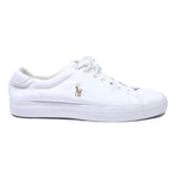 POLO RALPH LAUREN Men's Leather Low Top Trainers White UK 8 Casual Footwear