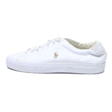 POLO RALPH LAUREN Men's Leather Low Top Trainers White UK 8 Casual Footwear