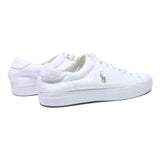 POLO RALPH LAUREN Men's Leather Low Top Trainers White UK 8 Casual Footwear