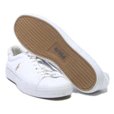 POLO RALPH LAUREN Men's Leather Low Top Trainers White UK 8 Casual Footwear