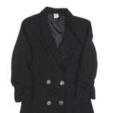 ZEBRA Womens Black Button Jacket XS Polyester Blend Double Breasted Long Sleeve