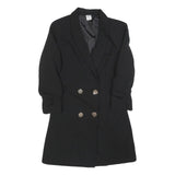 ZEBRA Womens Black Button Jacket XS Polyester Blend Double Breasted Long Sleeve