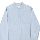 LEVI'S Mens Blue Button Down Shirt L Casual Cotton Blend Classic Fit