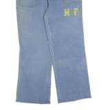 Womens Regular Blue Denim Jeans W32 L32 Cotton Blend Zip Comfortable Casual