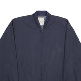 HAPPY LIFE Mens Navy Blue Jacket 2XL Cotton Blend Bomber Plain Zip Casual